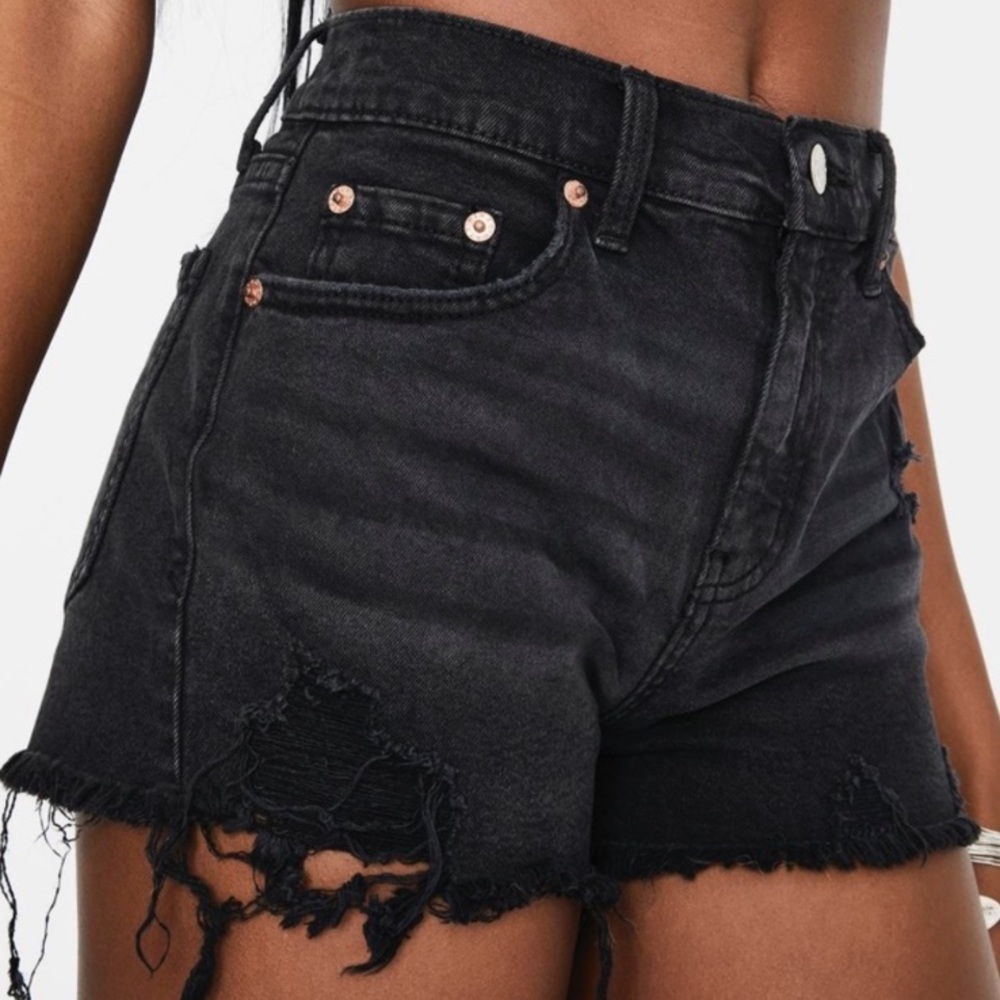 Distressed Denim Shorts